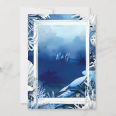 Invitation mariage de la vibe côtière bleue sécurité de la da (Dos)