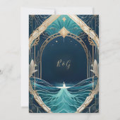 Invitation mariage de la vibe côtière bleue sécurité de la da (Dos)