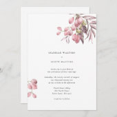 Invitation Mariage de la vigne d'aquarelle (Devant / Derrière)