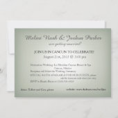 Invitation Mariage de l'Aisle Aqua Grey Silver Beach (Dos)