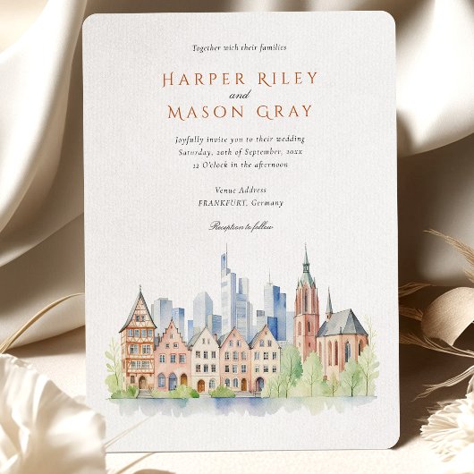 Invitation Mariage de l'Allemagne de Francfort
