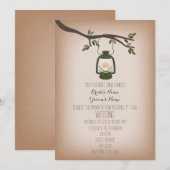 Invitation Mariage de lanterne de camping écologique inspiré (Devant / Derrière)