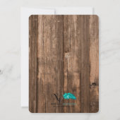Invitation Mariage de lanterne en bois rustique (Dos)