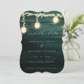 Invitation Mariage de lanterne mystique Sauvez la date (Debout devant)