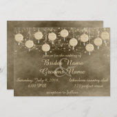Invitation Mariage de lanternes d'ivoire (Devant / Derrière)
