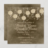 Invitation Mariage de lanternes d'ivoire (Devant / Derrière)