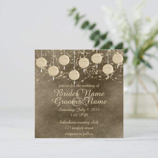 Invitation Mariage de lanternes d'ivoire (Debout devant)