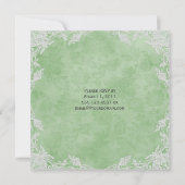 Invitation Mariage de l'après-mariage blanc vert de printemps (Dos)