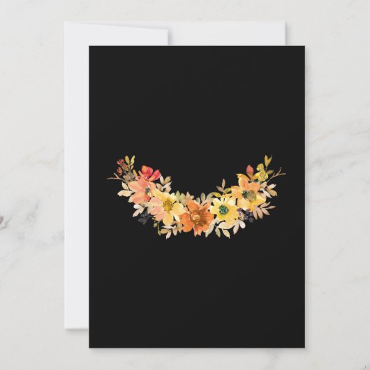 Invitation Mariage de l'aquarelle d'automne (Dos)