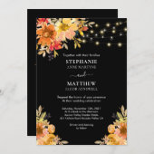 Invitation Mariage de l'aquarelle d'automne (Devant / Derrière)
