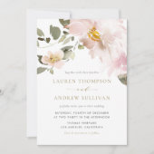 Invitation Mariage de l'aquarelle féminine (Devant)