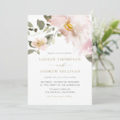 Invitation Mariage de l'aquarelle féminine (Debout devant)