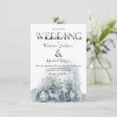 Invitation Mariage de l'aquarelle forestière d'hiver (Debout devant)