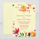 Invitation Mariage de l'aquarelle tropicale (Devant / Derrière)