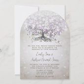 Invitation Mariage de l'Arbre à Coeur de Lavande dans un Pot (Devant)