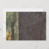 Invitation Mariage de l'arbre à cœur sculpté | Guirlande rust (Dos)