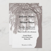 Invitation Mariage de l'arbre à saule de pleurs (Devant / Derrière)