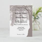 Invitation Mariage de l'arbre à saule de pleurs (Debout devant)