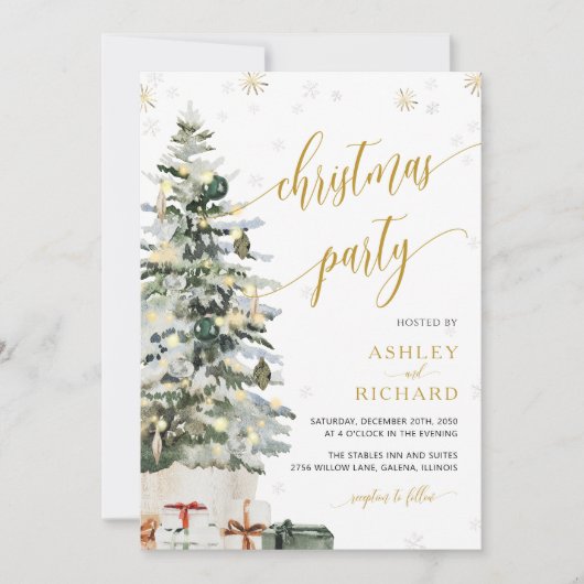 Invitation Mariage de l'Arbre de Noël (Devant)