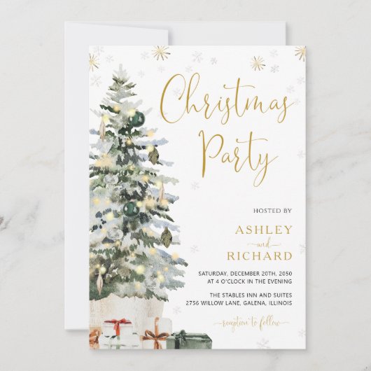 Invitation Mariage de l'Arbre de Noël (Devant)
