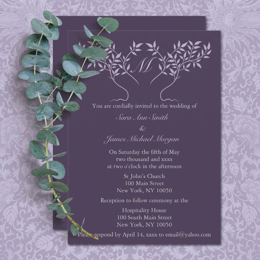 Invitation Mariage de l'arbre généalogique