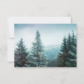 Invitation Mariage de l'arbre vert de la culture du bois (Dos)