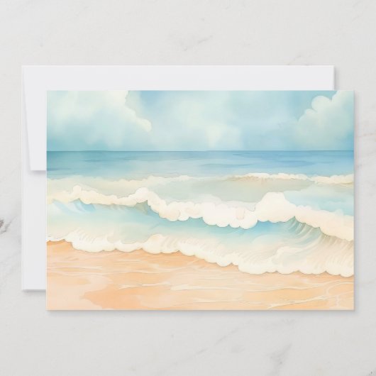 Invitation Mariage de l'arc de plage (Dos)