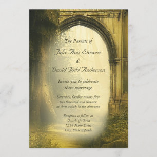 Invitation Mariage de l'arc forestier enchanté