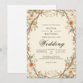 Invitation Mariage de l'arcade florale de la Pêche (Devant / Derrière)