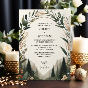 Invitation Mariage de l'arche de la grange rustique de la for