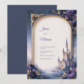 Invitation Mariage de l'Arche du Château de la Rose Violette (Devant / Derrière)