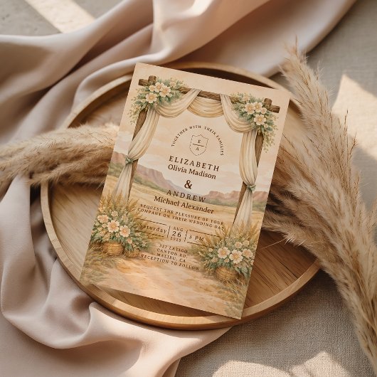 Invitation Mariage de l'Arche du désert occidental