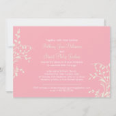 Invitation Mariage de l'art rose de la dame nausée (Dos)