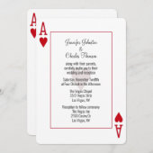 Invitation Mariage de l'as des coeurs (Devant / Derrière)