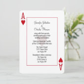 Invitation Mariage de l'as des coeurs (Debout devant)