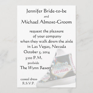 Invitation Mariage de Las Vegas : descendre l'allée