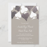 Invitation Mariage de Las Vegas gris et argent<br><div class="desc">La parties scintillant en faux argent brillant et les costumes de cartes blanches sont un ajout classe à la suite Destiny mariage et conserveront tous vos encarts ensemble pour un look cohésif. Parfait pour un mariage de Las Vegas dans une petite chapelle au large de la bande, tout ce dont...</div>