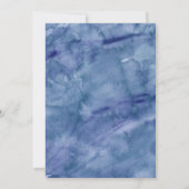 Invitation Mariage de lavage couleur bleu foncé (Dos)