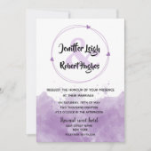 Invitation Mariage de lavande arrière - plan aquarelle (Devant)