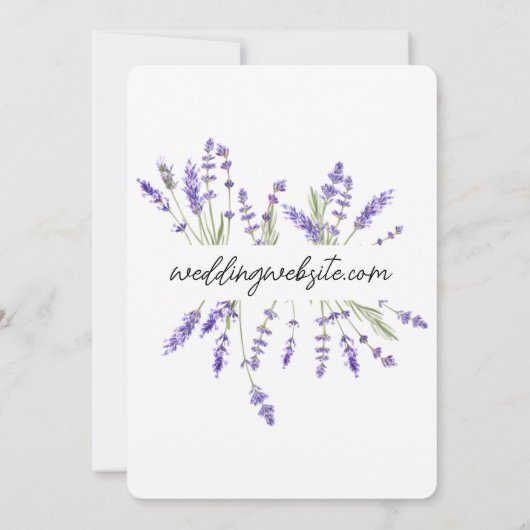 Invitation Mariage de lavande d'aquarelle rustique simple (Dos)