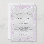 Invitation Mariage de lavande d'argent (Devant)