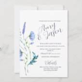 Invitation Mariage de lavande de fleurs sauvages de printemps (Devant)