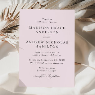Invitation Mariage de lavande de script élégant moderne