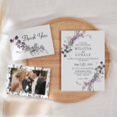 Invitation Mariage de lavande Fleurs sauvages d'aquarelle