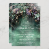 Invitation Mariage de lavande forestière enchantée Enregistre (Devant / Derrière)