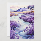 Invitation Mariage de lavande rustique (Dos)