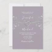 Invitation Mariage de lavande violette (Devant)