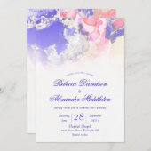 Invitation Mariage de lave-encre pour bijoux éthérées (Devant / Derrière)