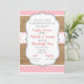 Invitation Mariage de l'écrevisse sous la douche (Debout devant)