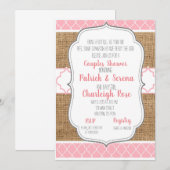 Invitation Mariage de l'écrevisse sous la douche (Devant / Derrière)